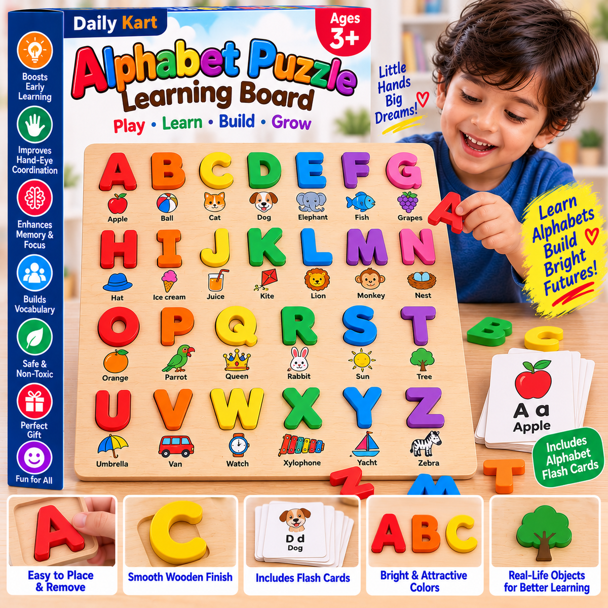 Alphabet Puzzle Learning Board