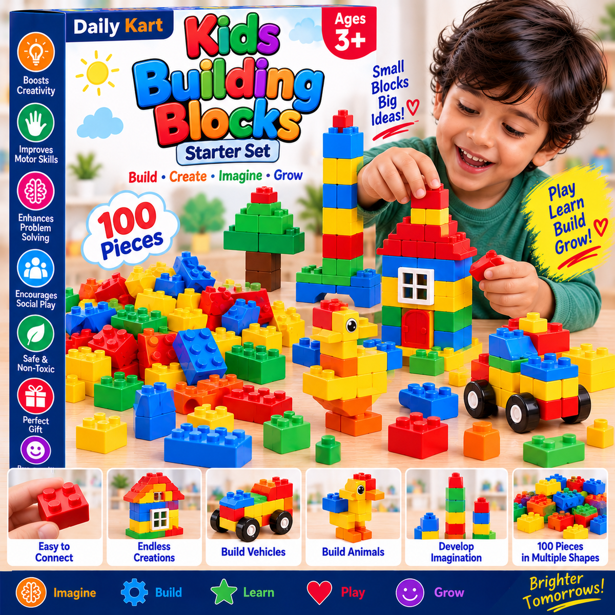 Kids Building Blocks Starter Set